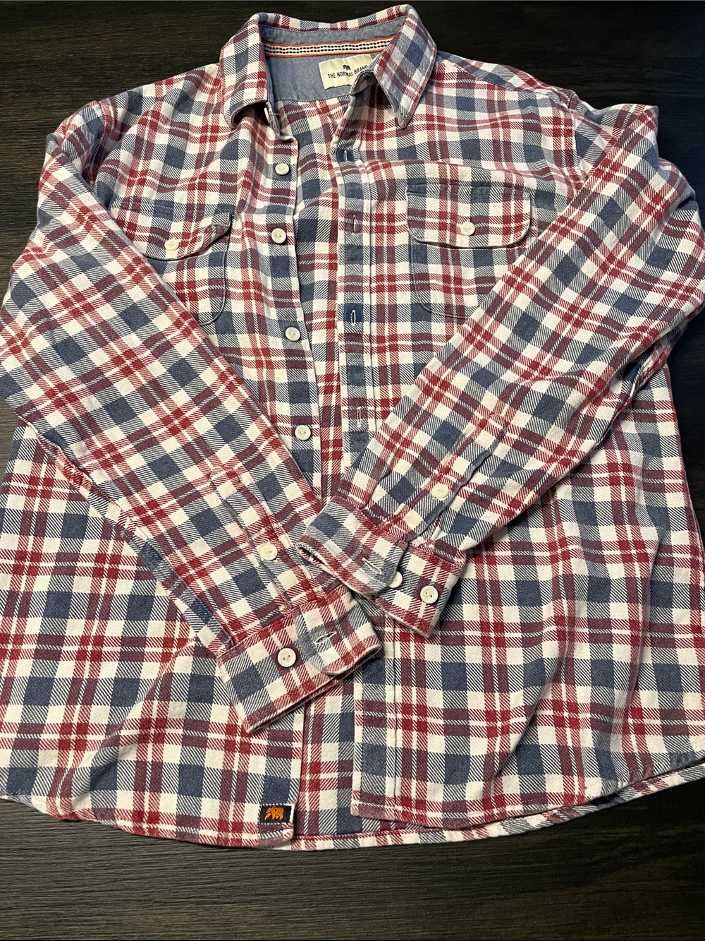 The Normal Brand Men's Red & Blue Plaid Button-Down Flannel